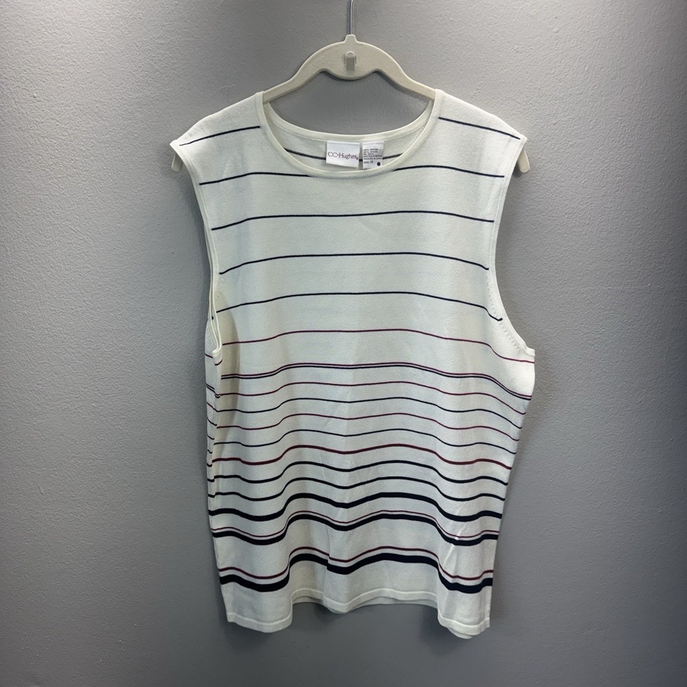 CC Hughes Sleeveless Striped Knit Tank Top Size 1X